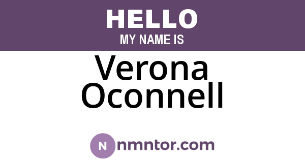 Verona Oconnell
