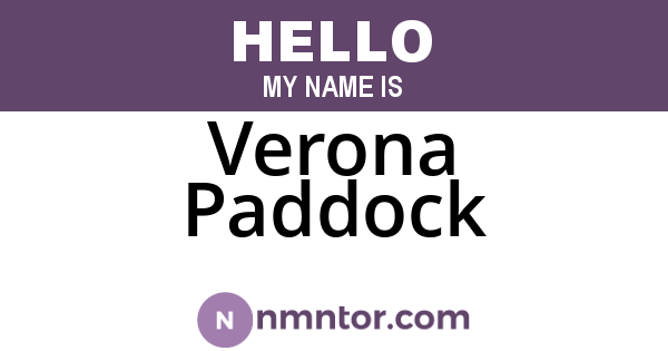 Verona Paddock
