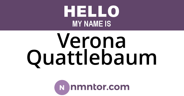 Verona Quattlebaum