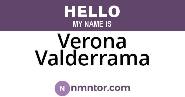 Verona Valderrama