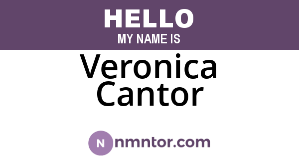 Veronica Cantor