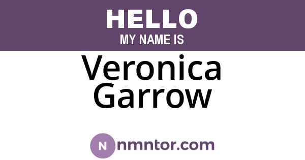 Veronica Garrow