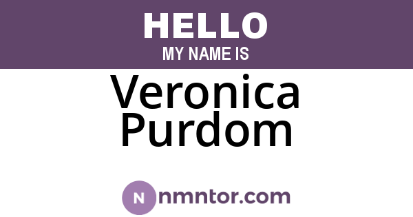 Veronica Purdom