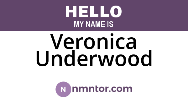 Veronica Underwood