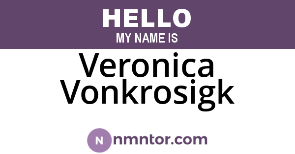Veronica Vonkrosigk