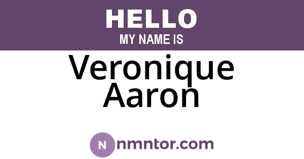 Veronique Aaron
