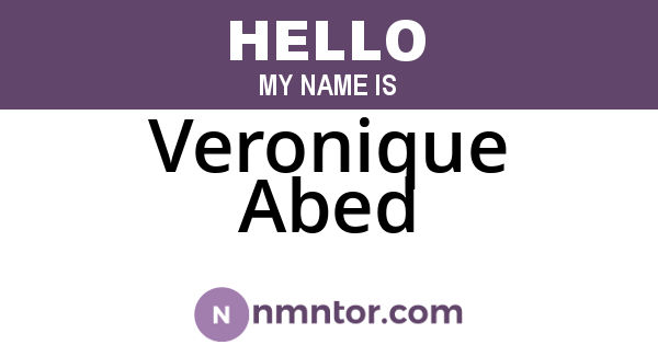 Veronique Abed