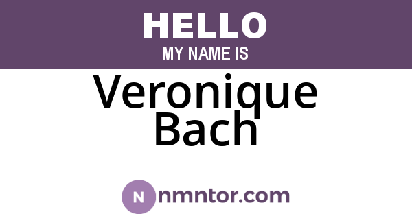 Veronique Bach