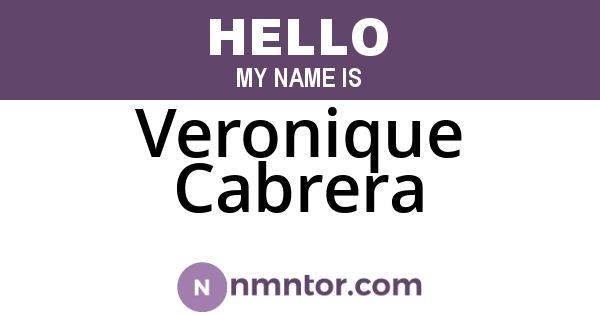 Veronique Cabrera