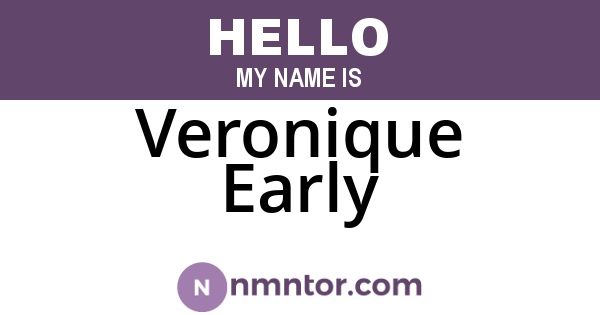 Veronique Early