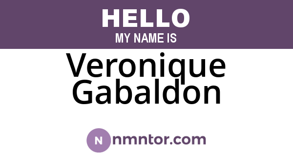 Veronique Gabaldon