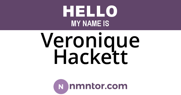 Veronique Hackett