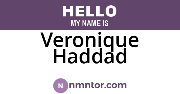 Veronique Haddad