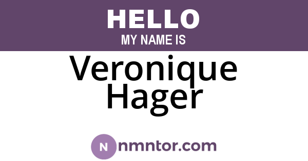 Veronique Hager
