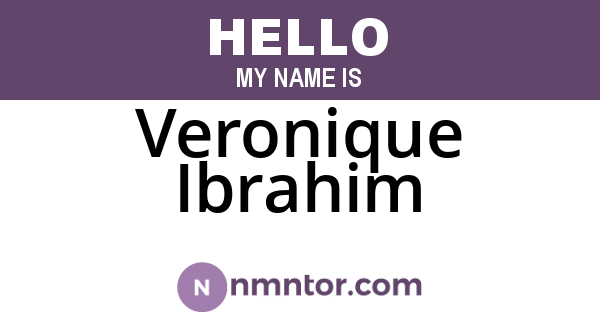 Veronique Ibrahim