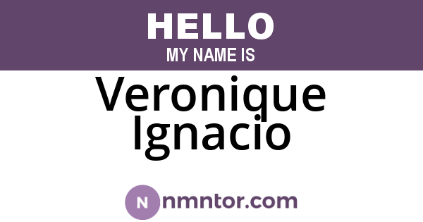 Veronique Ignacio