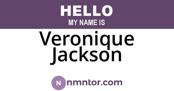 Veronique Jackson