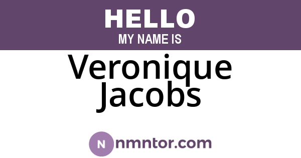 Veronique Jacobs