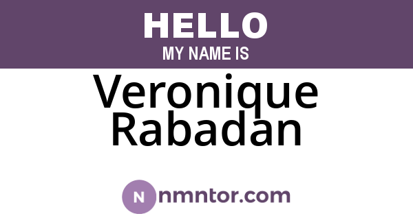 Veronique Rabadan