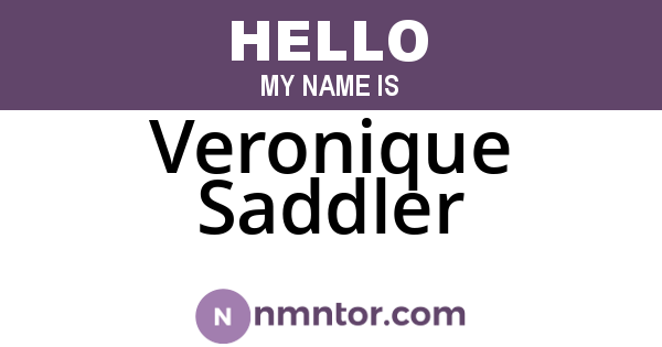 Veronique Saddler