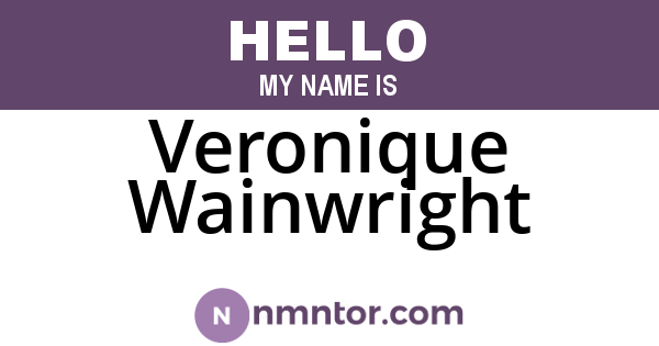 Veronique Wainwright