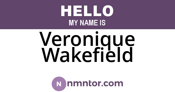 Veronique Wakefield