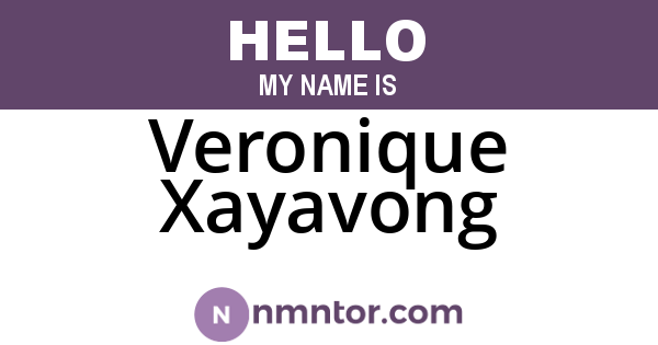 Veronique Xayavong