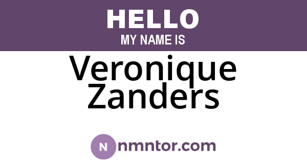 Veronique Zanders