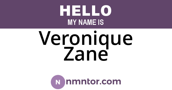 Veronique Zane