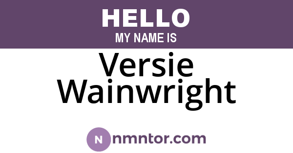 Versie Wainwright