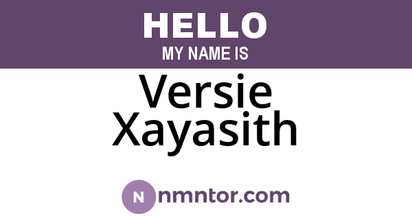 Versie Xayasith