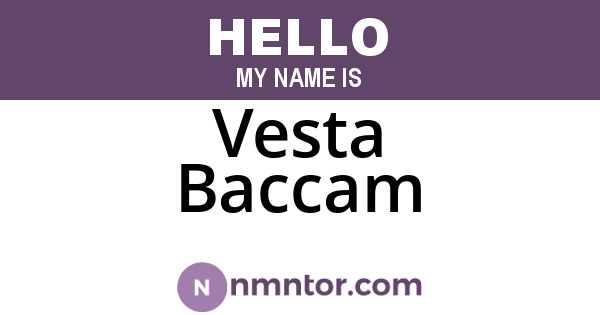 Vesta Baccam