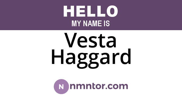 Vesta Haggard