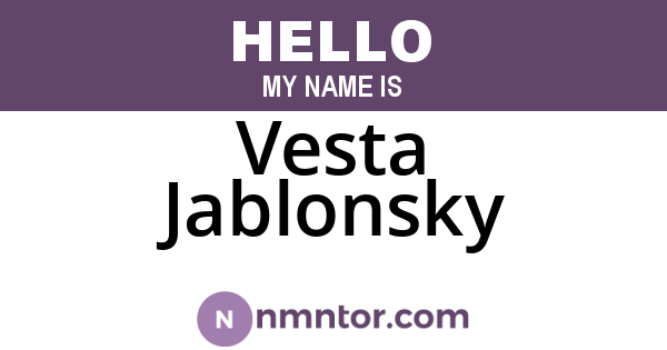 Vesta Jablonsky