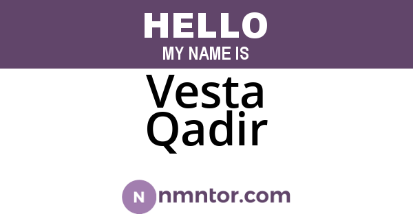 Vesta Qadir