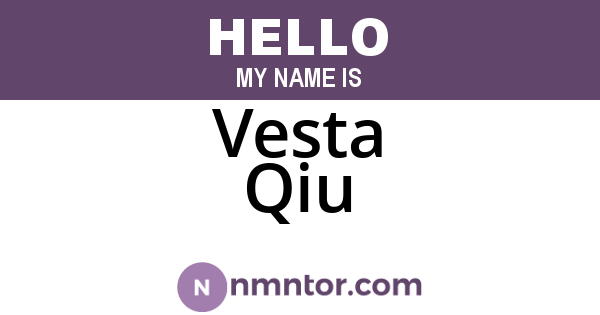Vesta Qiu