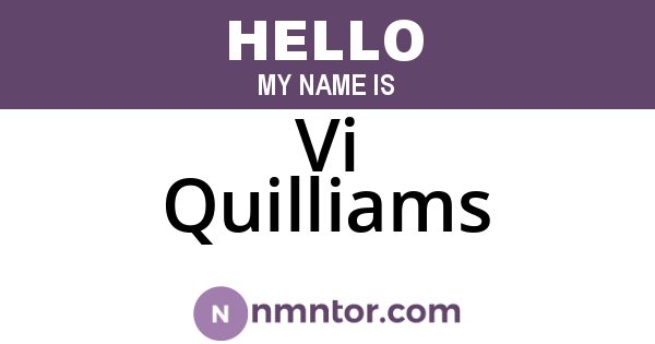 Vi Quilliams