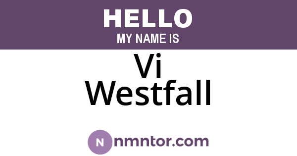 Vi Westfall