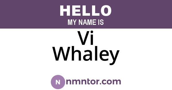 Vi Whaley