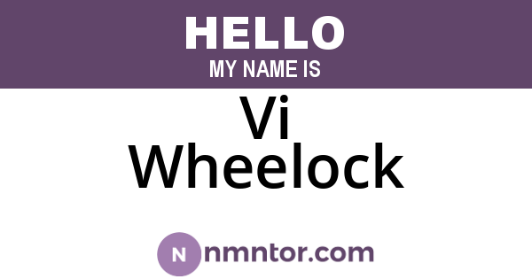 Vi Wheelock