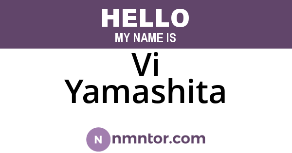 Vi Yamashita