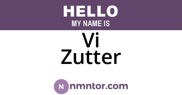 Vi Zutter