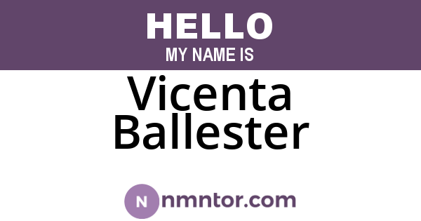 Vicenta Ballester