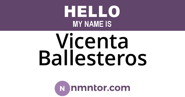 Vicenta Ballesteros
