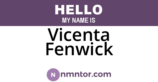 Vicenta Fenwick