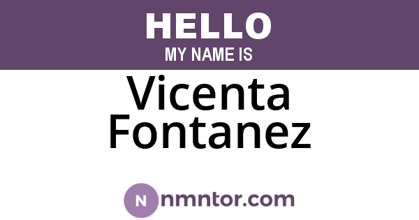 Vicenta Fontanez