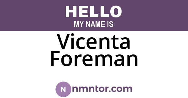 Vicenta Foreman