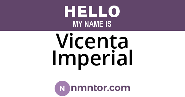 Vicenta Imperial