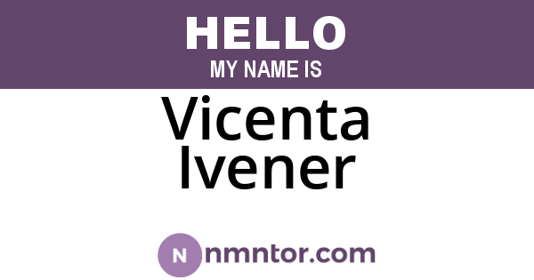 Vicenta Ivener