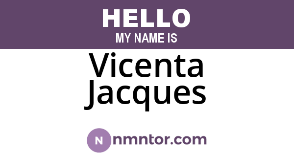 Vicenta Jacques